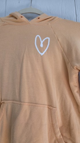 Athleta Girl X Simone Biles Hoodie Youth 8-10 Orange Thumb Holes Pocket - Picture 2 of 12
