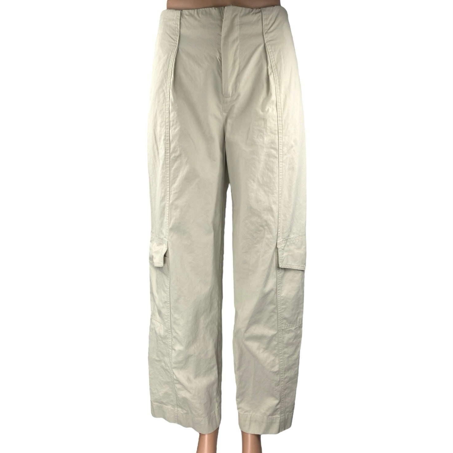 FILA Pantaloni cargo All:Row donna bianco panna gamba larga vita alta taglia S