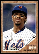 Francisco Lindor 2021 Topps Archives #62 New York Mets FREE SHIP AutographDen
