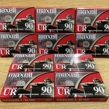 Box Of 10 Sealed MAXELL Normal Bias UR 90 Audio Cassette Tapes 90 Minutes.
