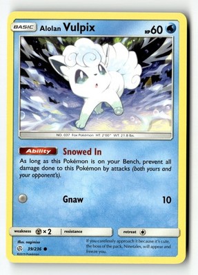 Pokemon Karte Alolan Vulpix LP SM - Kosmische Finsternis 39/236
