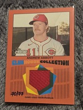 Andrew Abbott 2026 Heritage Red Clubhouse Collection Relic Hand Numbered / 77