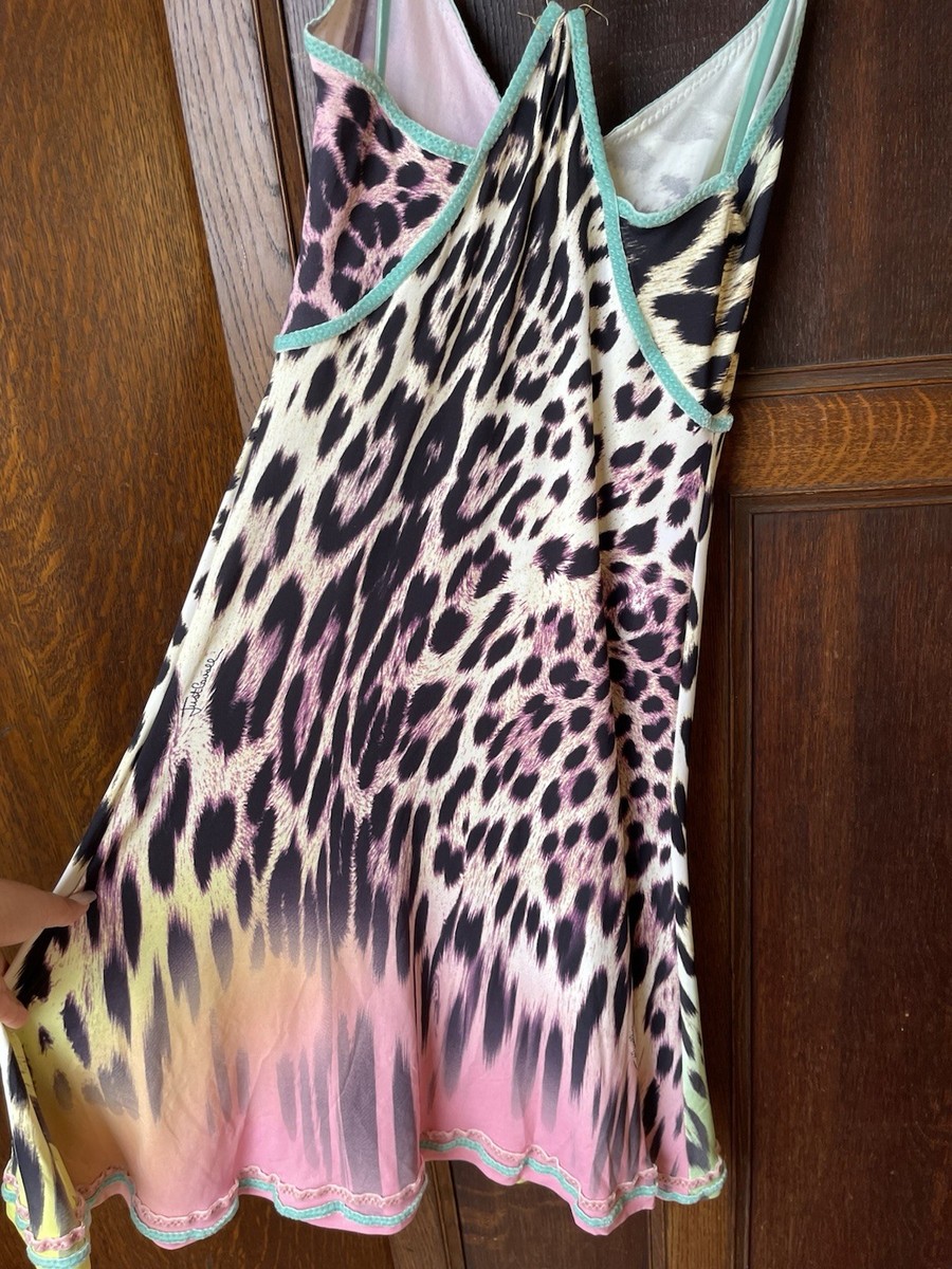 Vintage 2000s Roberto Cavalli Just Cavalli Rainbow Cheetah Print
