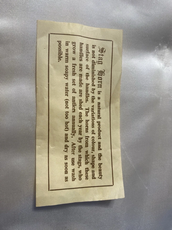 Precioso juego de 15 piezas de cuerno de ciervo Lewis Rose And Co Ltd. de Sheffield Inglaterra Foto 4 de 4