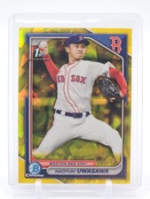 NAOYUKI UWASAWA 2024 BOWMAN CHROME YELLOW SAPPHIRE 1ST ROOKIE /75 Q5700