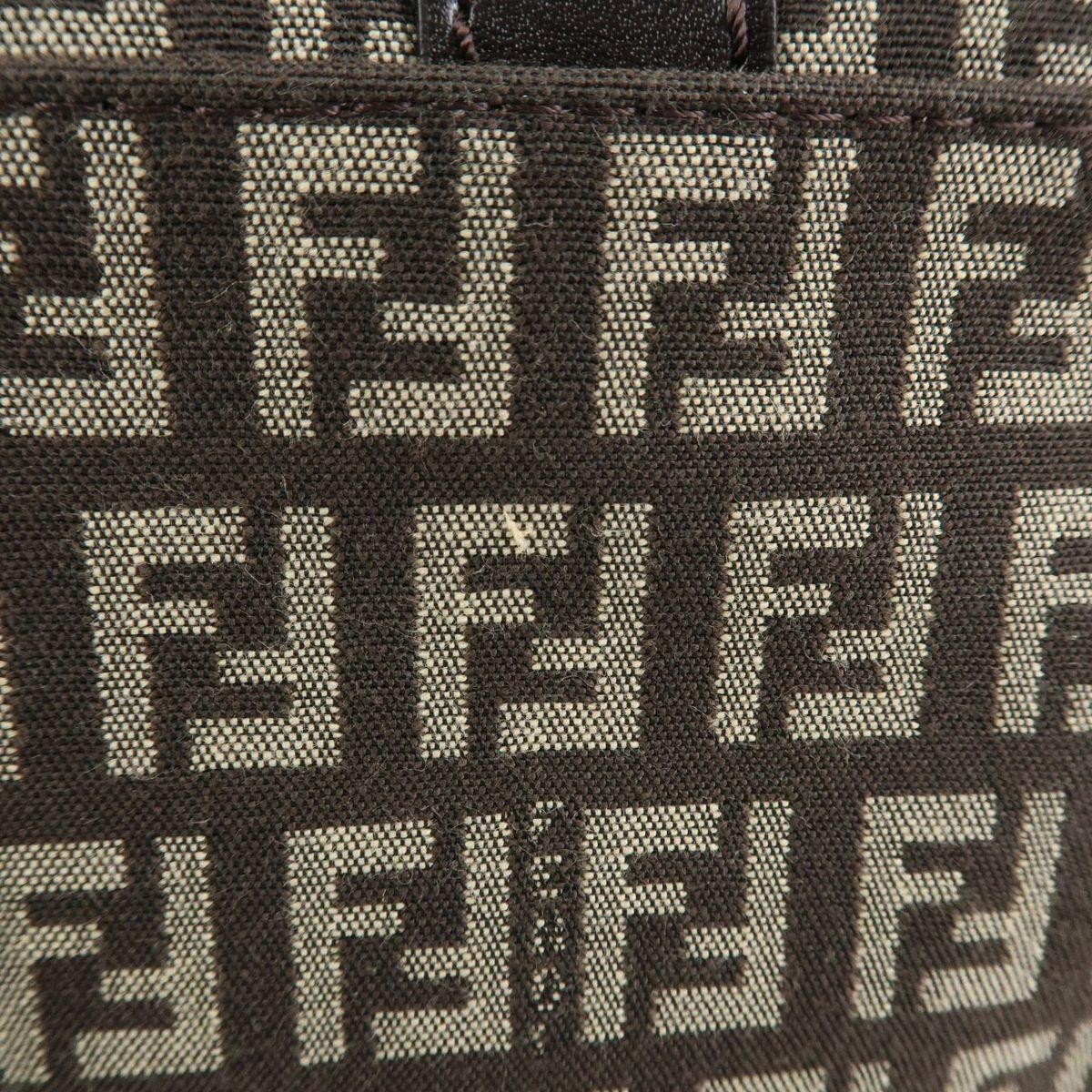 FENDI Zucchino Canvas Leather Handbag Boston Bag 8BL068 Women From Japan thumbnail 6