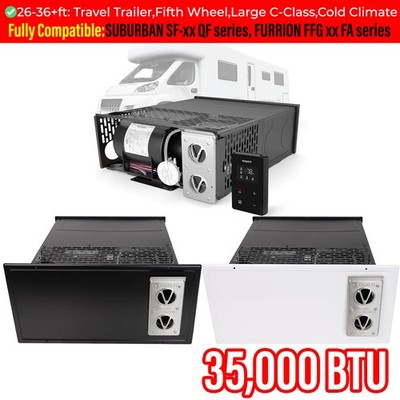 FOGATTI 35,000 BTU RV Furnace Ducted w/Remote Control RF035 Fit 26-36+ft RVs
