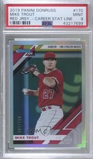 2019 Donruss Variation Career Stat Line Mike Trout (Fielding) PSA 9 MINT 2f4