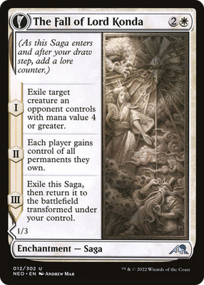 The Fall of Lord Konda #12 (Foil) (LP) Kamigawa Neon Dynasty NEO Magic MTG