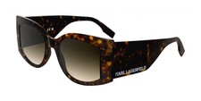 New Karl Lagerfeld KL6183S 242 Dark Tortoise Sunglass with Brown Gradient Lenses