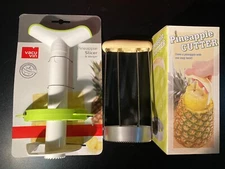Lot Of 2 Pineapple Cutters A Slicer And Wedger And A Corer New Corer Box Is Open