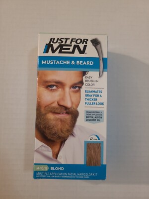 Just For Men Mustache & Beard Brush-In Hair Color Gel Blond M10 & M15 1 Count