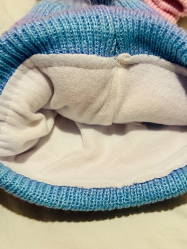 Rainbow Sugar Big Girls Hat with Patches and Gloves, 2 Piece - Picture 3 of 3