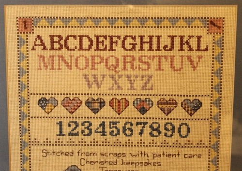 Vintage Alphabet Friendship Sampler Completed Counted Cross Stitch 1986 Framed - Picture 3 of 9