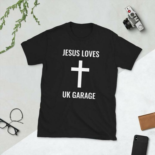 Jesus Loves UK Garage Black T-Shirt 