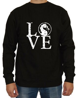 Kombat Love Sweater Fun Kult Game Skorpion Mortal Sub Zero Raiden Zocken Konsole