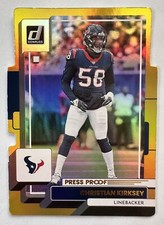 2022 Donruss Christian Kirksey Gold Press Proof Die Cut /25 SP HOU Texans #45