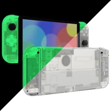 Replacement Full Shell Housing Joy con Buttons Clear for Nintendo Switch OLED