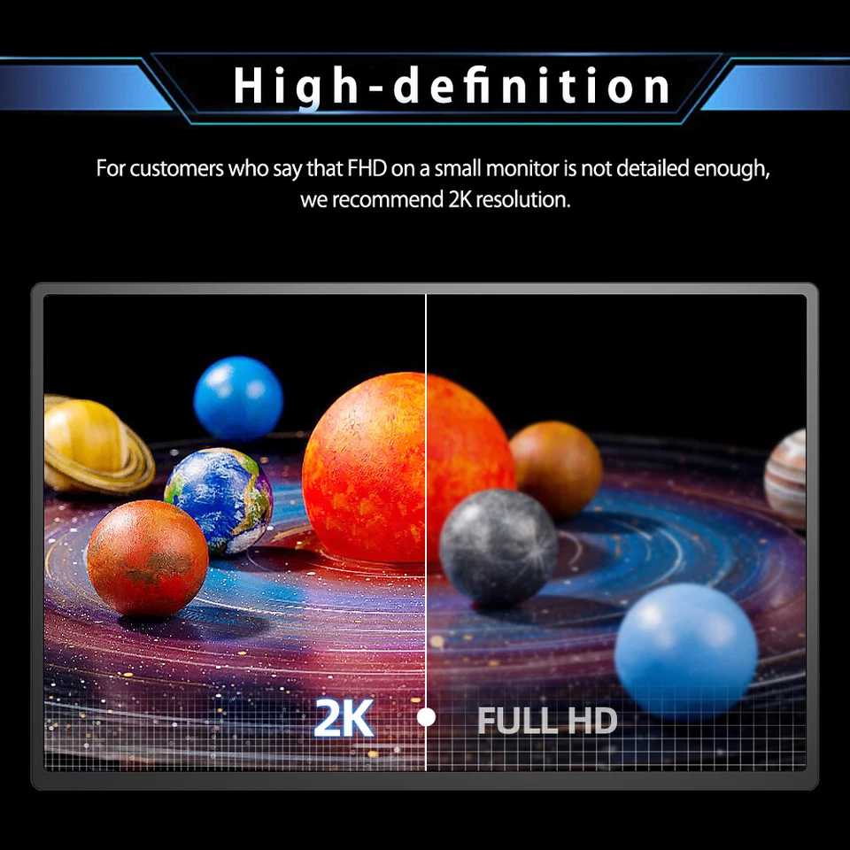 16" 2560*1600 120Hz Gaming Monitor UPERFECT Portable Screen 1200:1 400nits VESA - Image 3 of 4