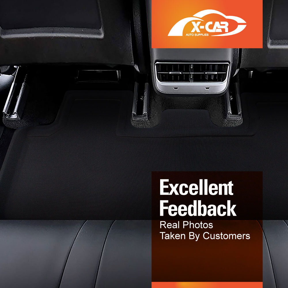 Tesla Model Y All Weather AntiSlip XPE Floor Mats Carpets Front & Rear