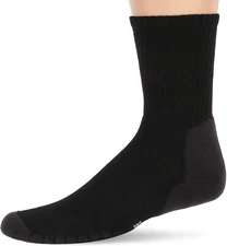 Eurosock Mens 248424 Sport Cool Black Crew Cut Socks Size 2X-Large