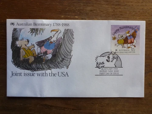 AUSTRALIA 1988 USA JOINT ISSUE BI-CENTENARY FDC FIRST DAY COVER 2