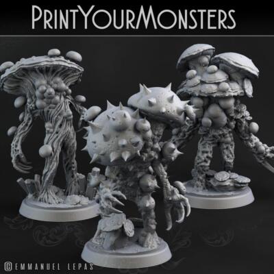 3D Printed Print Your Monsters Nightmare Fungi Nightmare Grotto Fungi 28mm -