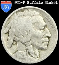 1920 (P) Buffalo Nickel About Good-Good (AG/G) *JB's Coins*