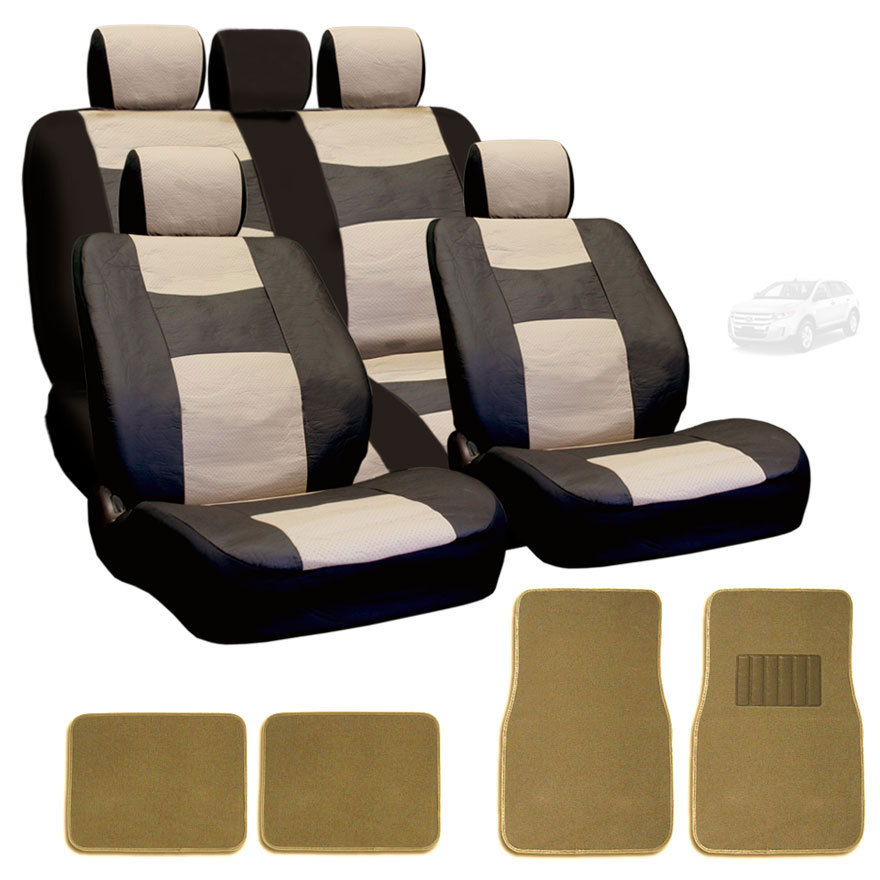 Ford New Semi Custom Leatherette Seat Covers & Mats Set for Split Seats BT