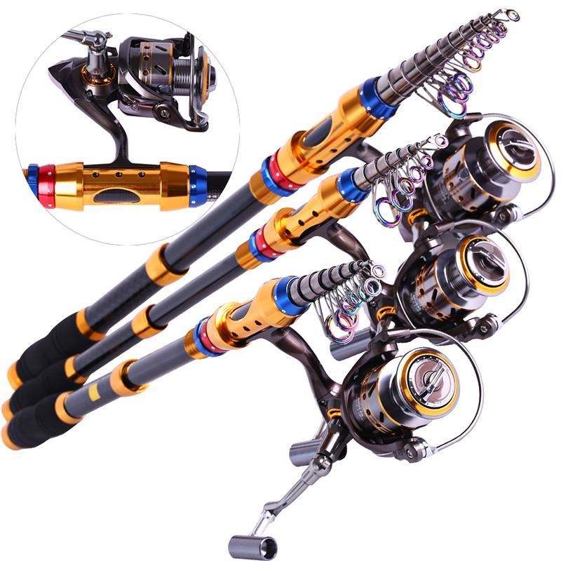 Spinning Telescopic Fishing Rod Set And Carp Fishing Reel 1.8m-3.6m Carbon Fishi Spinning Telescopic Fishing Rod Set And Carp Fishing Reel 1.8m-3.6m Carbon Fishi