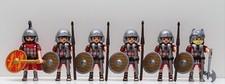6 R&Ouml;MER AUXILIAR SOLDAT ZENTURIO ROT PLAYMOBIL zu Provinz C&auml;sar Garde Custom RAR