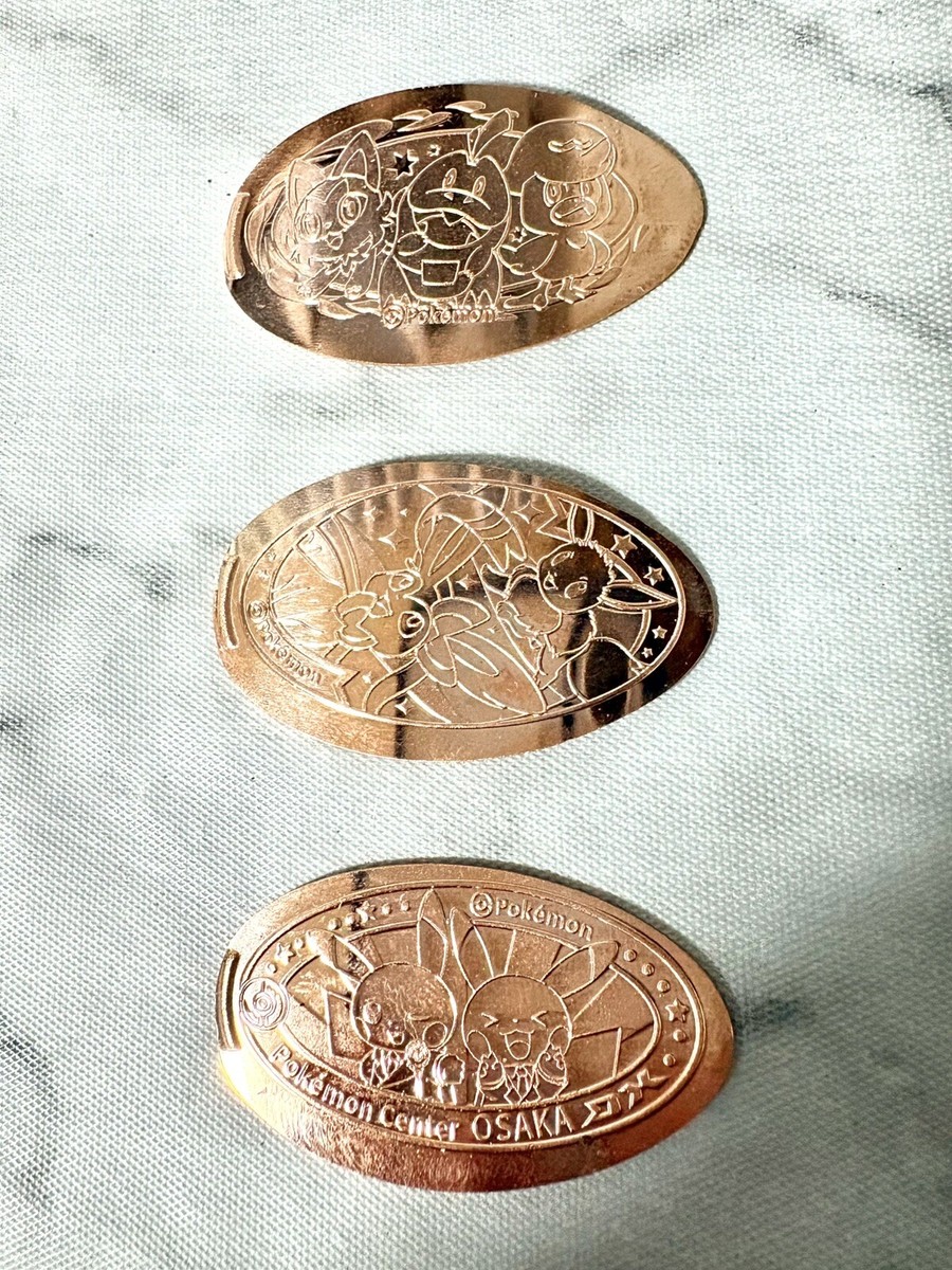 JAPAN】×3 Pokemon Center Osaka Limited Coins Comedian Pikachu and