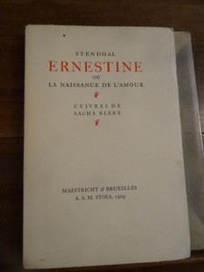 Stendhal Ernestine Ou La Naissance De L Amour Illustre Par Sacha Klerx 1929 Ebay