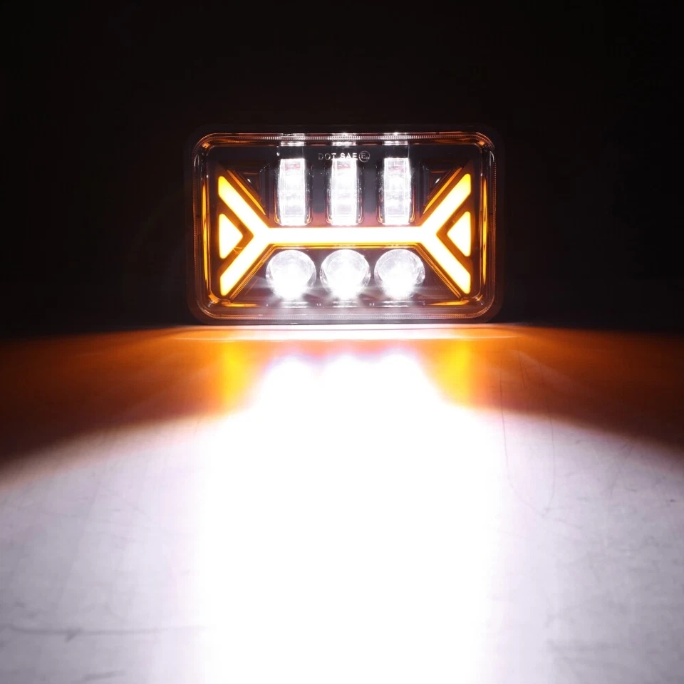 Proyectores faros LED HI/LO para camión International Harvester 9300 4 piezas 4x6" Foto 2 de 4