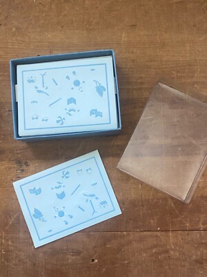 VTG 50's Deadstock NOS Baby Blue Birth Announcements Cards Set of 10, Montag's