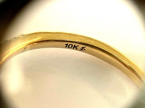 Classy 10K Yellow Gold 24 Natural Diamond Ladies Ring Band Calla Lily Size 7 - Picture 7 of 12