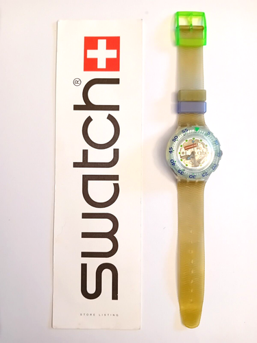Swatch Scuba Blue Ice SDK107 1993 Vintage Armbanduhr gebraucht 90er - Bild 4 von 4
