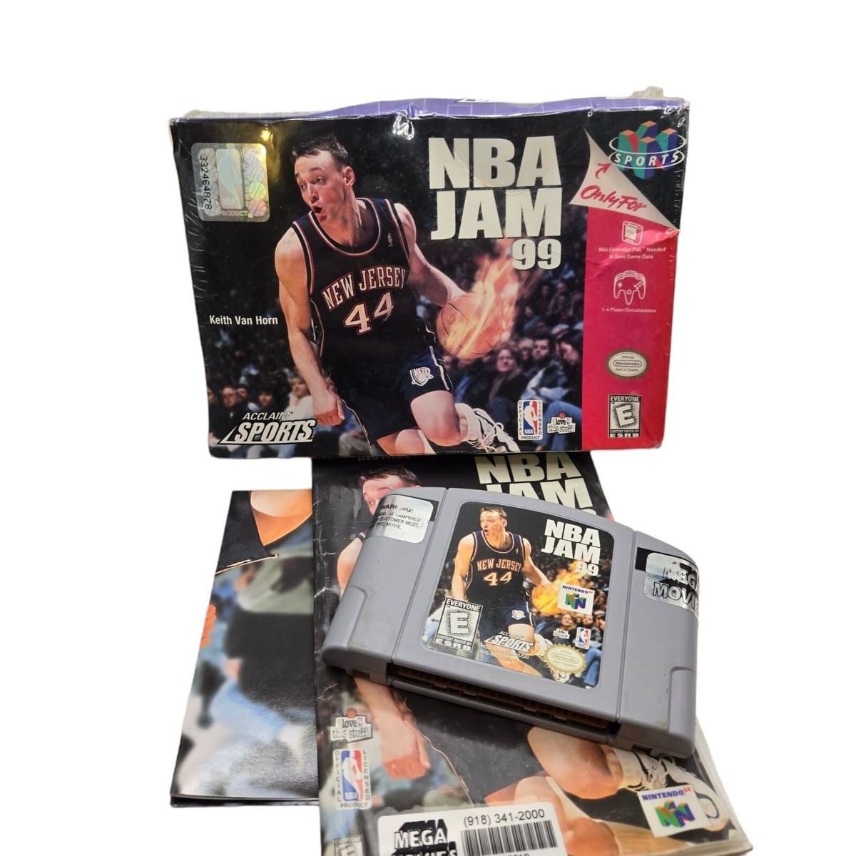 NBA Jam 99 Nintendo 64 Game Vintage N64 Cartridge Instructions Box