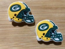 NFL Green Bay Packers Football Helmet For Crocs Shoe Charms Jibbitz - 2piece