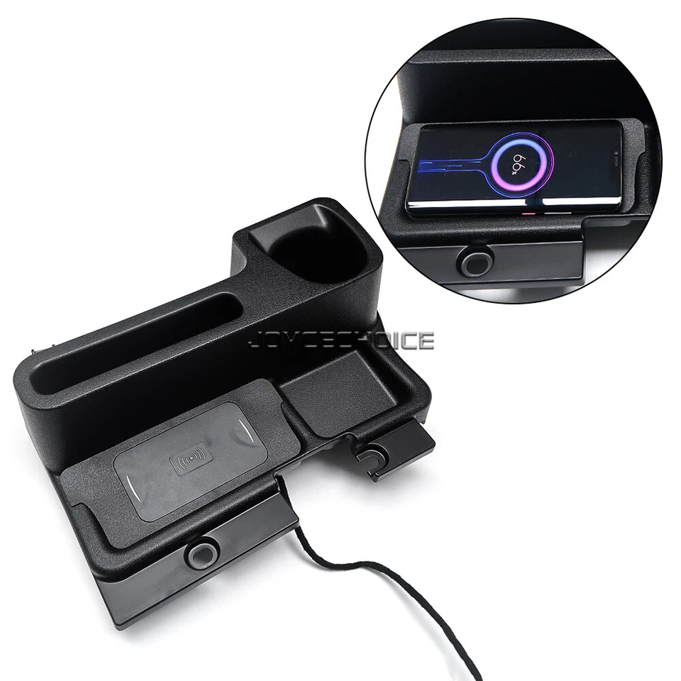 Caja de almacenamiento central de carga inalámbrica para Toyota Land Cruiser FJ76 FJ79 LC76 LC79 Foto 2 de 4