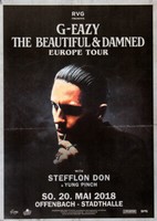 G-Eazy - Beautiful + Damned, All Cities 2018 | Konzertplakat | Poster