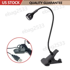 USB Reading Light Flexible LED Lamp Laptop Computer Clip On Bed Desk Table