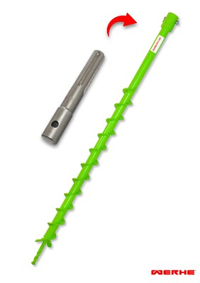 WERHE  Profi Bohrer VollStahl ,Erdbohrer 40 mm extrem robust Mit SDS MAX Adapter