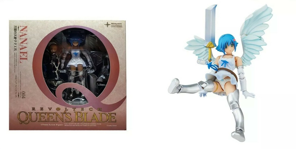 海洋堂 REVOLTECH QUEEN'S BLADE ナナエル フィギュア Revoltech Queens Blade Nanael No.004 Action Figure BNIB With