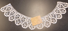 New Vintage Knit Crochet Neck Collar White Russian 1977 Half Round New With Tag