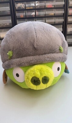 Plüschtier Angry Birds Original Rovio Entertainment, 9 Zoll grünes Schwein mit Helm