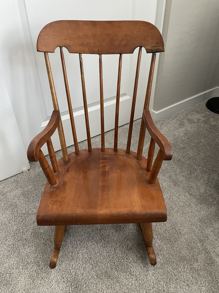Vintage Nichols and Stone Windsor Rocking Chair. | eBay