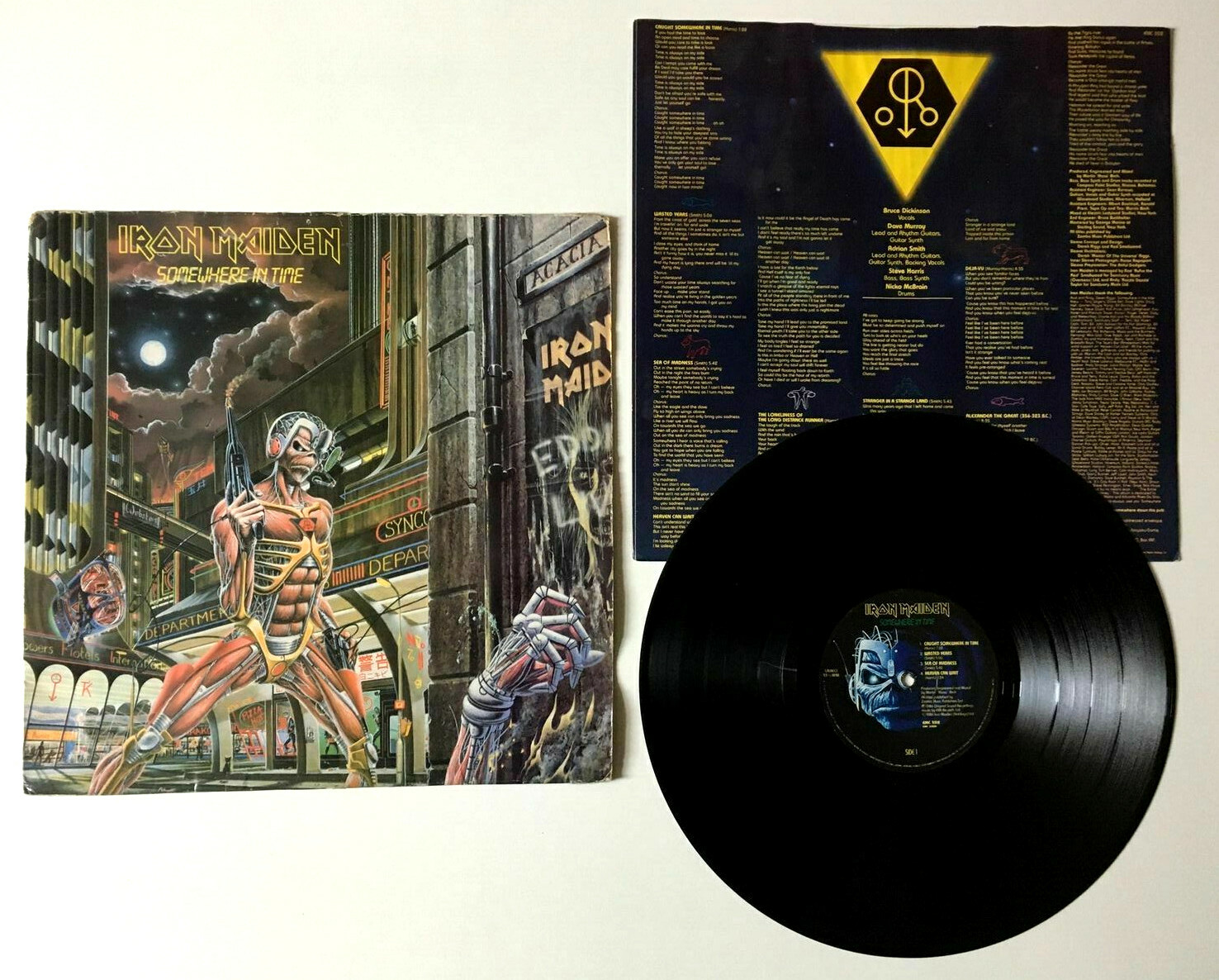 Iron Maiden - Somewhere In Time - Vinyl LP - 1986 EMI EMC 3512
