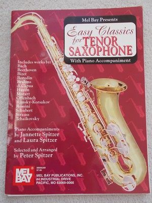 Easy Classics Tenor Saxophone w/Piano Solos or Duets Unmarked
