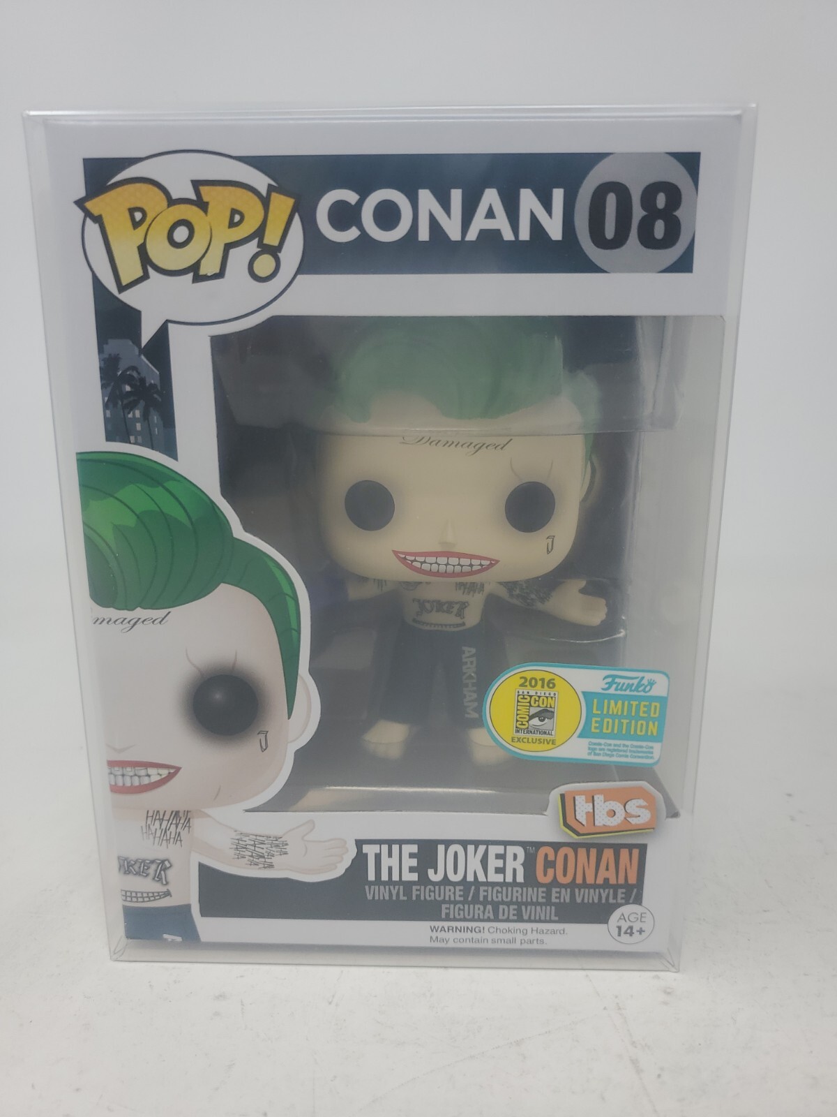 Funko Pop! &Quot;The Joker Conan&Quot; Sdcc 2016 Exclusive Suicide Squad #08 W/Protector